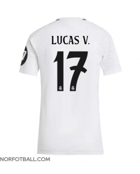 Billige Fotballdrakt Real Madrid Lucas Vazquez #17 Replika Hjemmedrakt Dame 2024-25 Kortermet
